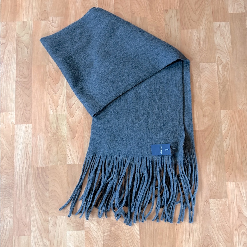 Lucky Brand Gray Fringe Scarf New